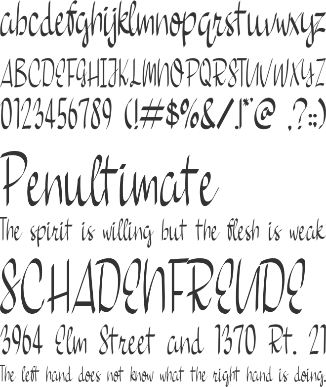 Home Snow font preview