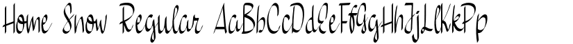 Home Snow Regular font