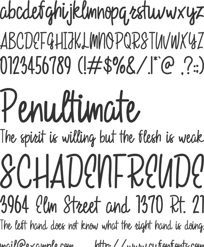 Love Today font preview