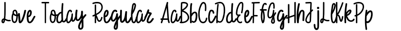 Love Today Regular font