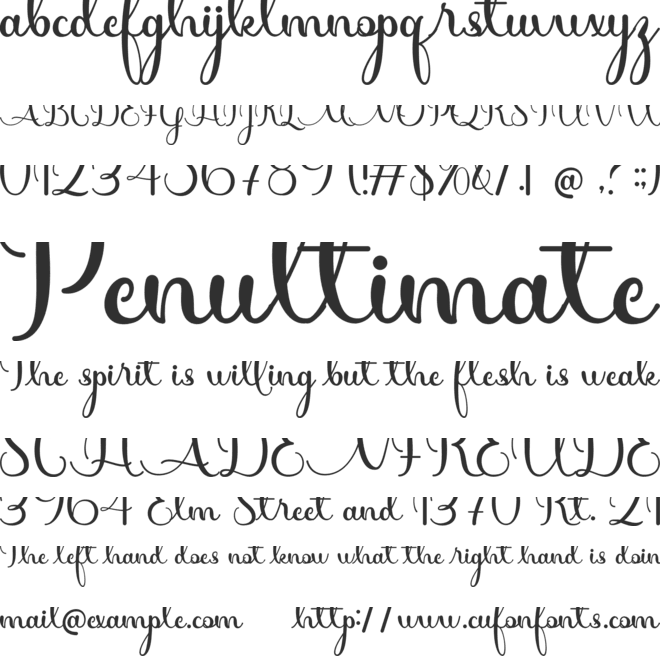 Marsella font preview