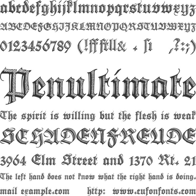 Deutsche Zierschrift font preview