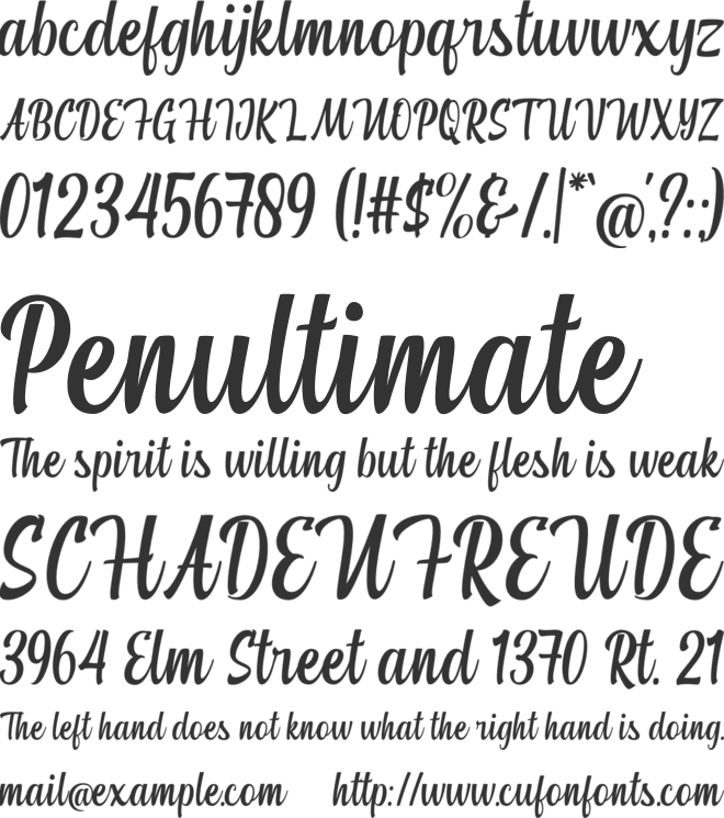 Atarashi font preview