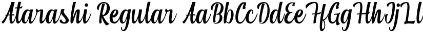 Atarashi Regular font