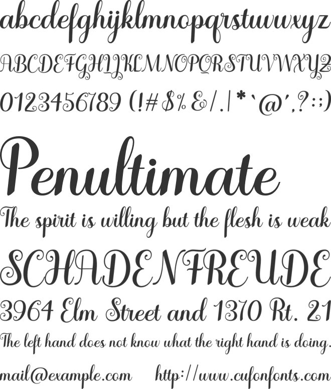 Winterday font preview