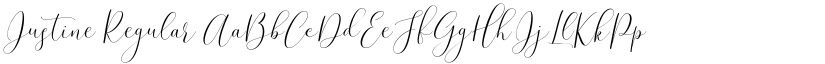 Justine Regular font