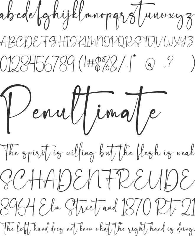 Surreally font preview
