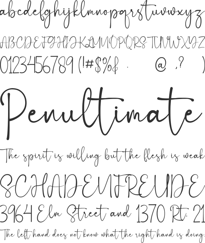 Femeanly font preview