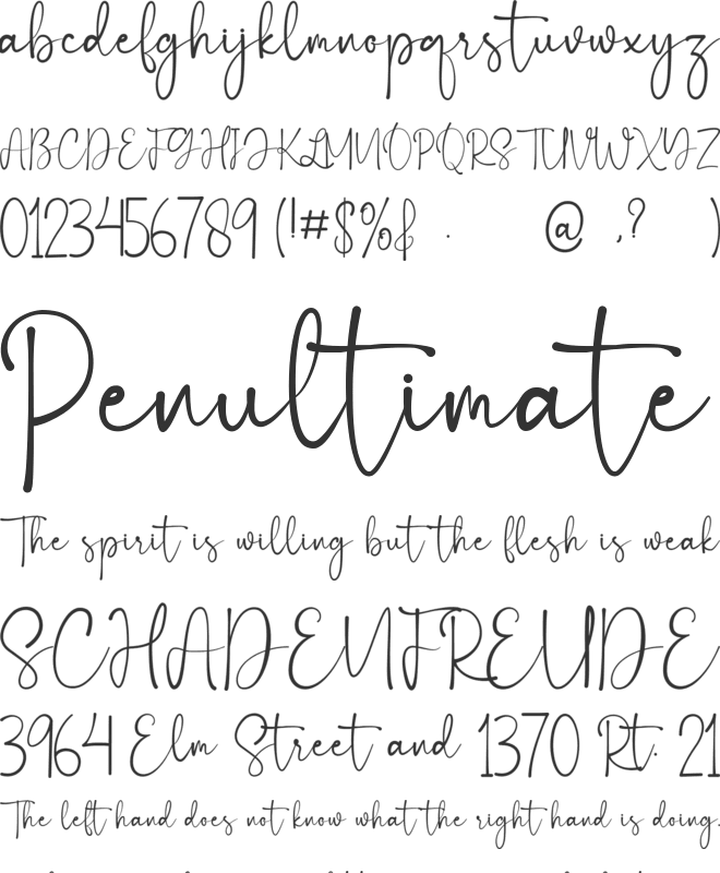 Femeanly font preview