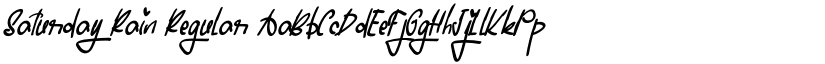 Saturday Rain Regular font