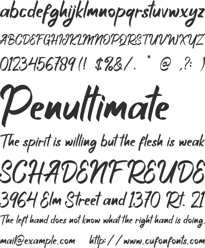 Enthernity font preview