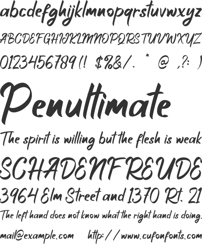 Enthernity font preview