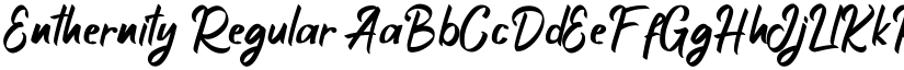Enthernity Regular font