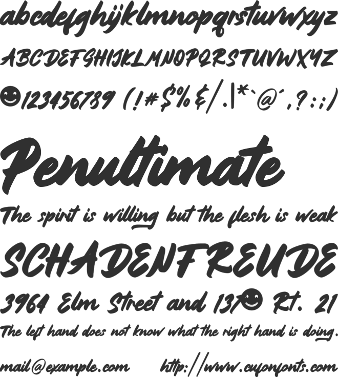 Bownjax font preview