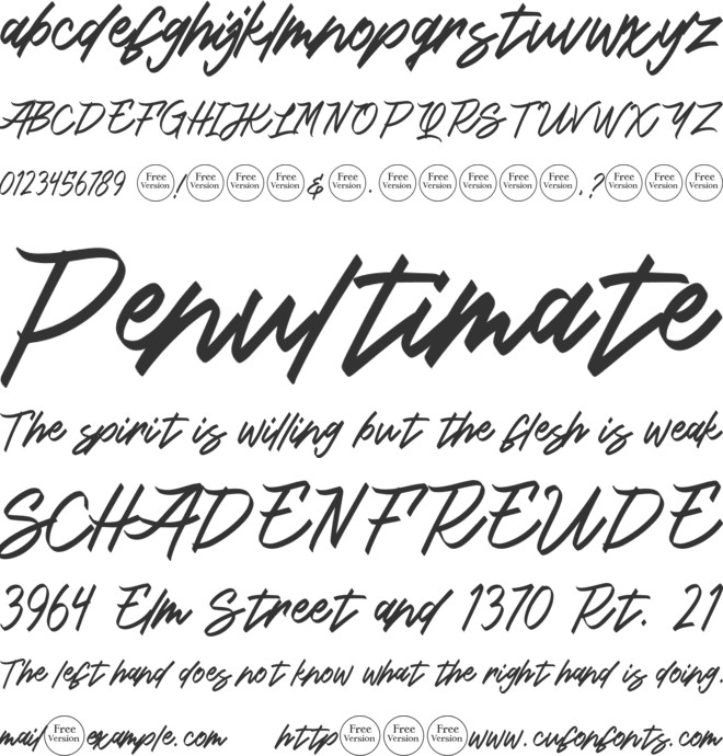 Killing Me Free Trial font preview