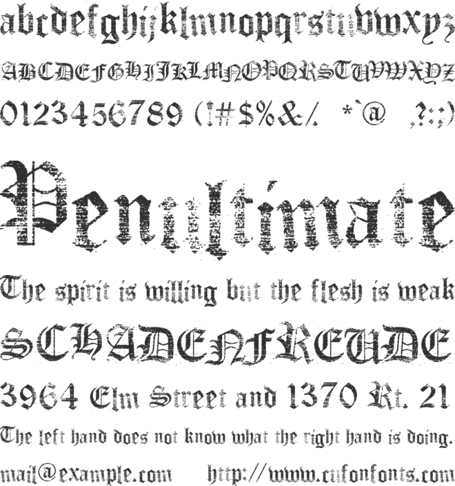 Faith Collapsing font preview