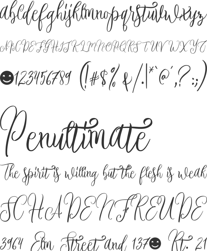 BeautyGreen font preview