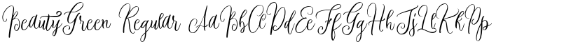 BeautyGreen Regular font