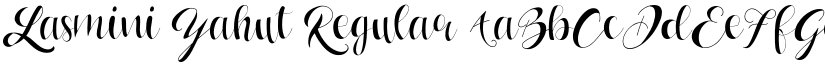 Lasmini Yahut Regular font