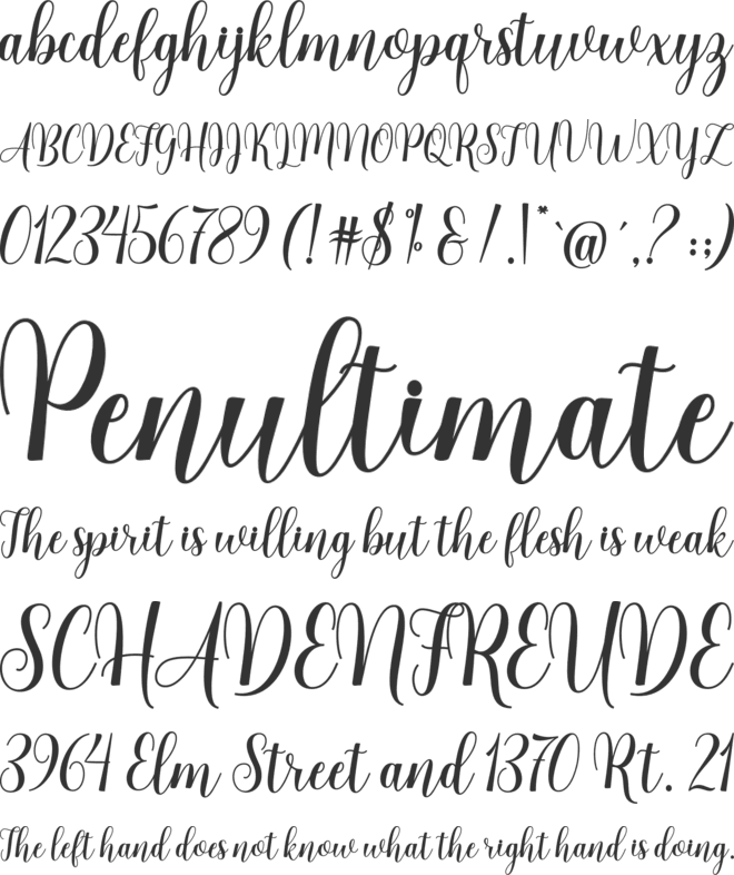 lovely heart font preview