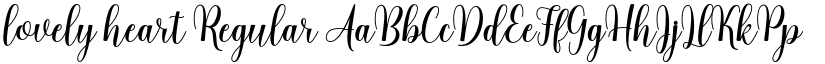 lovely heart Regular font