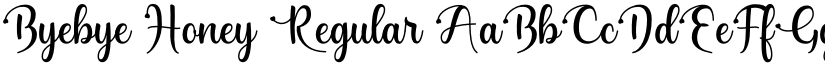 Byebye Honey Regular font