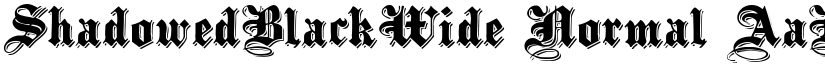 ShadowedBlackWide Normal font