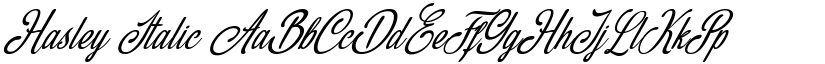Hasley Italic font