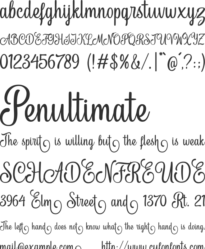 Hasley font preview