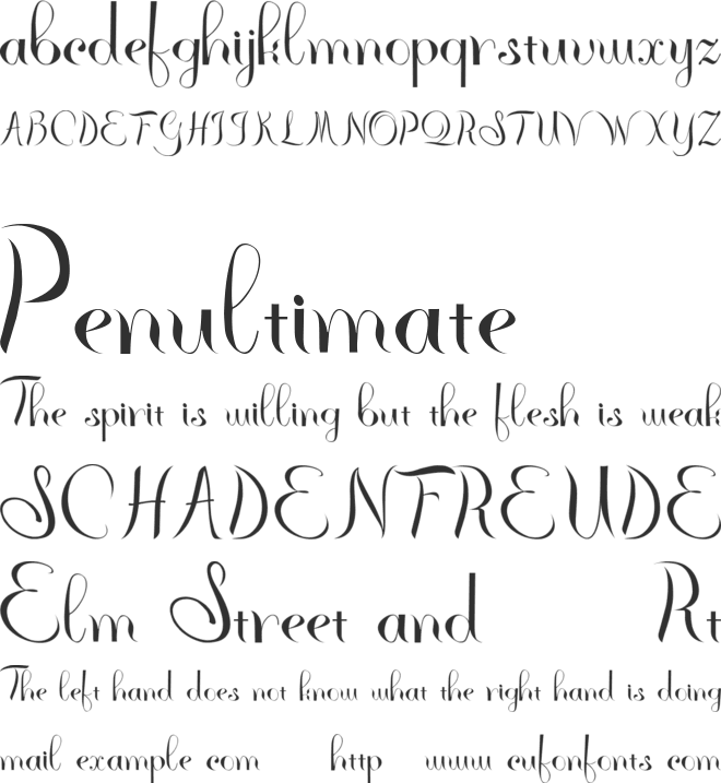 Rhannie font preview