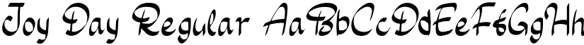 Joy Day Regular font