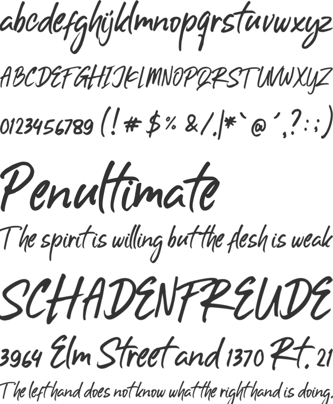 Rasthuga font preview