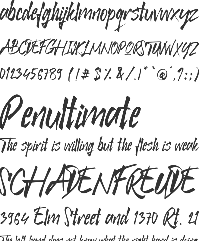 Higher Reach font preview