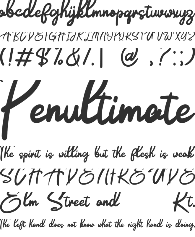 Bittermoon font preview