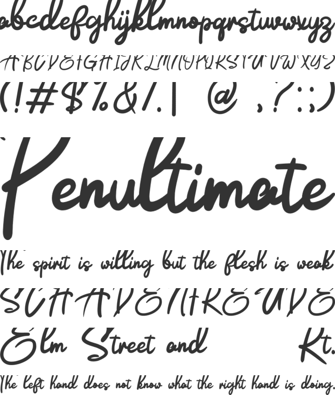 Bittermoon font preview