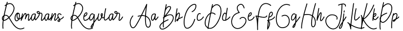 Romarans Regular font