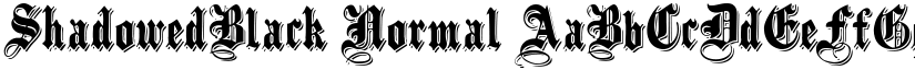 ShadowedBlack Normal font