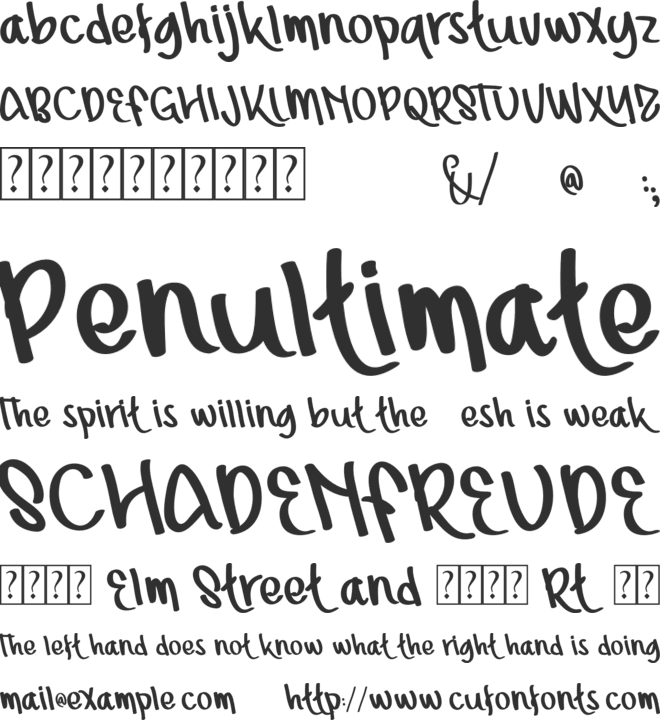 Xmarker font preview