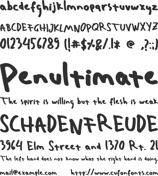 Blankide font preview