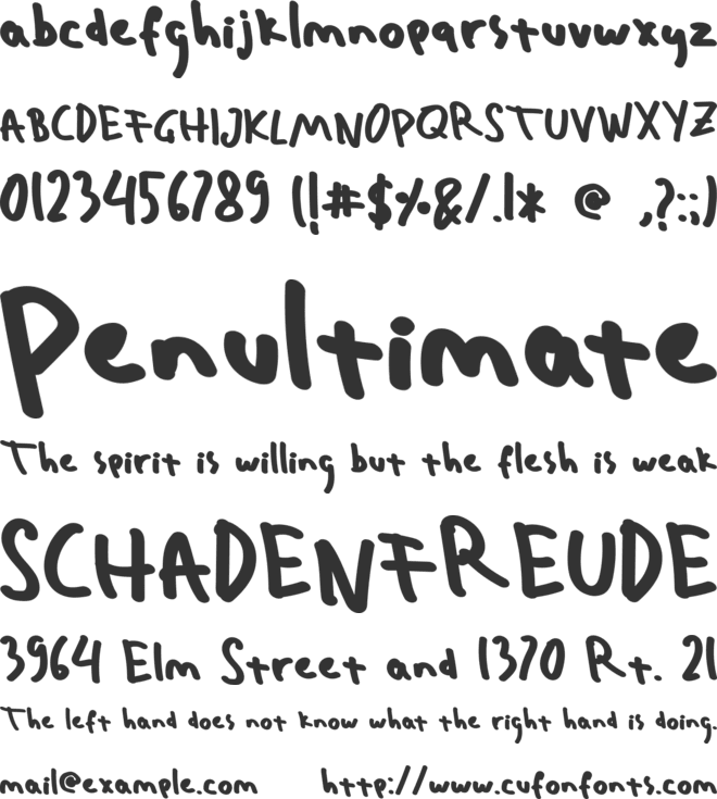 Blankide font preview