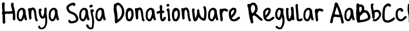 Hanya Saja Donationware Regular font
