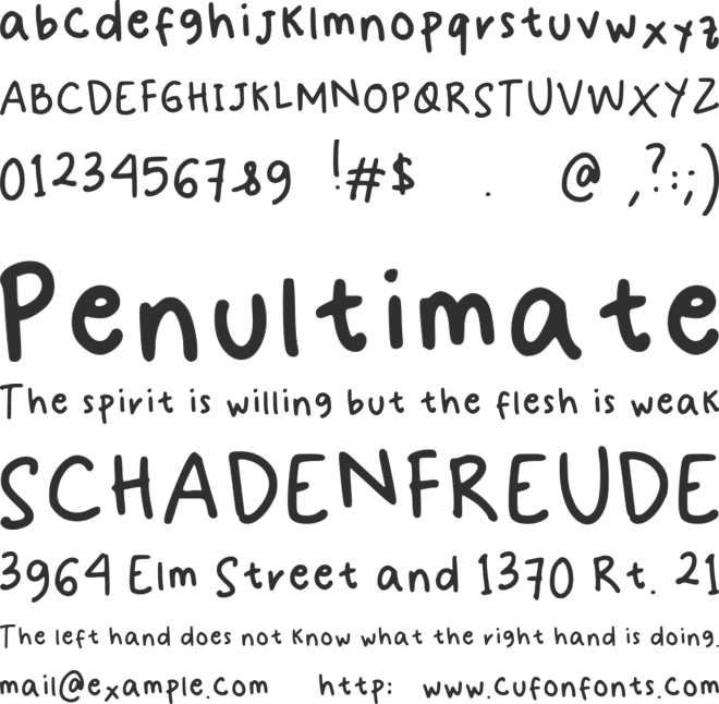 Odeng font preview