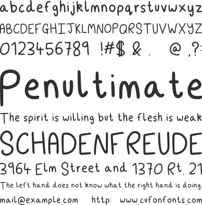 Plain And Simple font preview