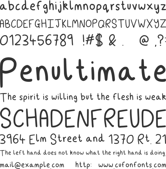 Plain And Simple font preview