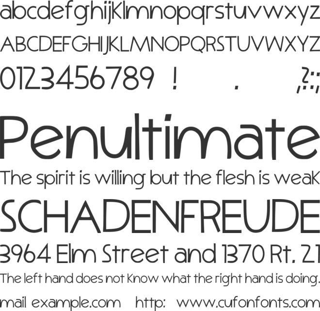 Kindhaft font preview