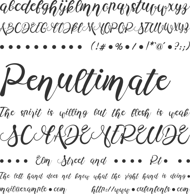 Monica Flower font preview