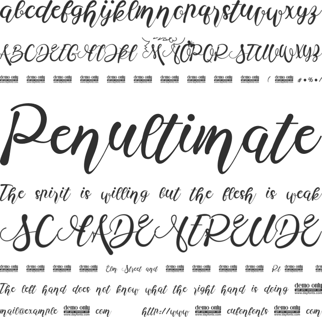 Monica Hamster font preview