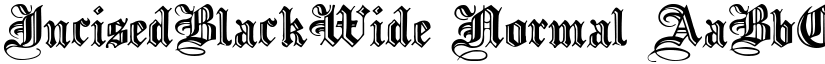 IncisedBlackWide Normal font