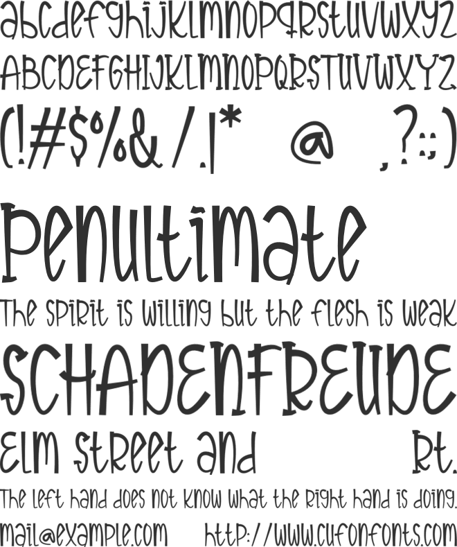Funny Rabbit font preview