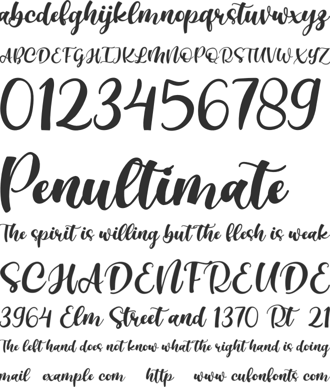Baby Rainbow font preview
